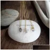 Pendant Necklaces Nm42102 Herkimer Diamond Necklace April Birthstone Gift Stone Clear Crystal Jewelry Drop Delivery Pendants Dhdpx Otih8