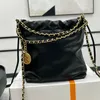 Crossbody tas mini vuilniszak ontwerper dames echte lederen boodschappentas trakspanning ketting water emmertas een schouderhandtas