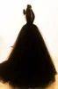 Sexy Black Ball Jurns prom jurken mouwloze lange avondjurken Volledige crêpe jurken voor feestjurken2567097