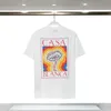 Mens Casablancas Designer camiseta camisa homem tshirts femininos com letras impressão mangas curtas camisetas casablanc de verão