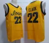 2024 Final Four Jerseys Women College Basketball Iowa Hawkeyes 22 Caitlin Clark Jersey Home Away Yellow Black White Men Youth Kid Girl