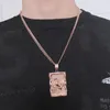 Kedjor Zodiakhästar Halsband pläterade 14K Rose Gold Pendant tredimensionell design Lyxiga smycken Kvinnors tillbehör