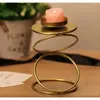 Kerzenhalter Gold Iron Candlestick Romantic Light Luxury Crafts Metallhalter für Hochzeitsfeier Festival Home Dekoration