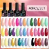 Kits Lilycute 7 ml de vernis à ongles Set Nail Art Colorful Glitter Gel Gel Kit Vernis Set Masicure Semi Permanent Soak Off UV Gel