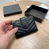 2024 Nya läderplånbok Fashion Men fällbara plånbokskortsäte Pappersvaluta Plånbok med låda vänd plånbok