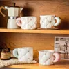 Mugs French Retro Hand-painted Ceramic Cup Creative Ins Irregular Pearl Mug Light Luxury Simple Coffee With Handle