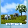 Décorations de jardin 10 PCS DÉCORS CARIÉS SIMULATION ÉLEPHANT MINI FIGURINES TOUELL