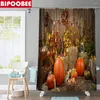 Rideaux de douche Automn Harvest Pumpkin 3d rideau ferme de salle de bain paille ensemble de salle de bain rural tapis de toilette couvercle de couvercle de toilette décor