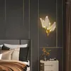 Wandlamp led creatief voor woonkamer slaapkamer zwart gouden woning decor sconce modern bladontwerp acryl indoor verlichting