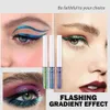 6pcs Glitter Sıvı Eyeliner Bukalemun Göz Yolcusu Metalik Çok Molör Su Geçirmez Makyaj için 240325