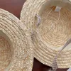 Summer Big Brim Kids Straw Hat with Lable Children Caps For Girs Boys Sun Hat 240401