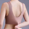 BRAS FINETOO PLUS STORLEK SEXY CROP TANK TOPS Sömlös BH Push Up Women Wireless Bralette Femme Underwear Sports Lace Lingerie