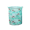 Sacs de rangement panier de linge pliable tissu en lin en linge imperméable Bodet de jouet sale rond M4Y6