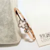 VAC bracelet Simple Four leaf Grass Bracelet New Rose Gold Bracelet Female Tiktok Jewelry Open Bracelet