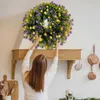 Decorative Flowers Spring Festival Summer Purple Yellow Wreath Simulation Flower Door Hanging Head For Women