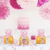 Opakowanie prezentowe 50pcs różowe motyle celofanowe torby z plastikową cukierki na baby shower uprzejmy torba urodzin s