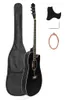 pouce Full 41 taille de guitare acoustique en découpe 20 frets kit débutant pour les étudiants couvercles adultes cordes de clé à clé noir 1489499