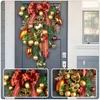 Decoratieve bloemen Decoraties Kerst ornamenten Xmas Tree Holiday Door Swag Plastic Party Supply