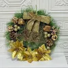 Decoratieve bloemen kerstkrans bessen