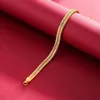 Breite 6 mm kubanische Verbindung Kette Goldfarbe Fachlatte dickes Knöchelarmband für Männer Männer wasserdichte Fußkettchen