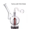 Atacado 6 braço Matriz de árvore Perc narguilé 14 mm de vidro fêmea Bong Honeycomb Dab Rig Bubblers fumando shisha com tubo de queimador de óleo de vidro masculino e tigela de ervas secas de tabaco