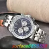 2024 New Mens Watch Quartz Luxury Navitimer B01 MARCHE CHRONOGRAPHIE CEINTROLE ACIER STRAP HAUTE QUALITÉEM