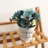 Dekorativa blommor Fake Flower Retro Iron Pot Sunflower Small Bonsai Simulated Silk Potted Plant