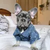 Vêtements pour chiens pour les petits chiens Designer LuxuryTrendy Pet Clothing Letter Denim Mode Fashion Casual Fadou Teddy Schnauzer Pet Supplies