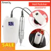 Capa 36W 30000rpm Drill Hine Polhero profissional de unha portátil Carregamento sem fio Arquivo de unhas Pedicure Pedicure Dispositivo