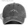 Ball Caps Solid Color Mountain Brodery Baseball Cape Wahid Cotton Gorras Snapback Dad CHAPES POUR MEN ALIGABLE CURMER OUTDOOR CAS CAS CASUAL Q240408