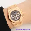 AP Sports Wristwatch Royal Oak Black Plate 18K Rose Gold Automatic Mécanical Mens Watch 25960OR.OO.1185OR.03