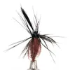 25PcsBox Black Fly Peacock Feather Wings Fishing for Trout Bait Size #10 Flies Artificial Insect Lure 240327