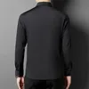 Stretch Antiwrinkle Mens Shirts Long Manneve Robe For Men Slim Fit Social Business Blouse White Shirt 240328