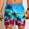 2024 calças de praia solteiras de verão surf em 3D shorts de gato impresso na moda