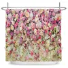 Shower Curtains Fresh Flowers Dreamlike Blooming Tree Forest Pink Flower Curtain Bathroom Bathtub Decoration Bath