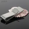 Geldclips Hochwertige Edelstahl Metall -Geldklamme Fashion Einfacher Silberdollar -Bar -Klemmhalter Bill Clamp für Männer Frauen 240408