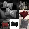 New 2 Pcs Diamond Neck Pillow for Car Driver Auto Seat Headrest Cushion Crystal Rhinestone Rainbow Bling Accessories