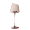 Mugs INS Wind Pink Wine Cup Set For Home Use Luxury Light Big Belly Red Rod Burgundy Crystal High Foot Creation