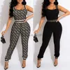 Mode kvinnor jumpsuits rompers kvinnor lång jumpsuit bodycon sexig streetwear fitness sportkläder sommarkläder lounge slitklubb kläder s9f50