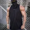 Mens Brand Summer Gym Cotton Tank Top Sleeveless Shirt Man Bodybuilding Clothing Casual Fitness Workout Running Vest Sportswear 240407