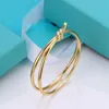 Designer Bangles New Knot Diamond Armband Plated 18k Gold European och American Fashion Smooth Double Rowe gångjärnsarmband