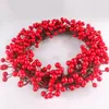 Decorative Flowers Christmas Decoration Ornament Red Beaded Berry Wreath Artificial Ring Trim Simulation Garland Decorations European