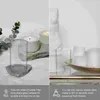 Candle Holders 2 PCS skugga Transparent Cover Classic Holder Sleeve Desktop Clear Open Ended Shades Glass