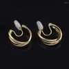 Stud Earrings Simple Mosquito Coil Ear Clip Without Pierced Metal Circle Wild Retro Female Jewelry Gift