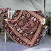 Boho Floral Beach Picnic Outdoor Camping Couverture Nordic Plaid Couvertures pour lits Mattes de voyage Tapis de voyage Summer Tassels 240326