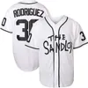 EH6S Men's Polos The Sandlot Benny Rodriguez Baseball Jersey Stitched Movie Sports Shirt Gray White Blue