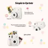 Camera Fujifilm Instax Mini 7+ Instant Camera Film Cam Autofocusing Wrist Strap Birthday Christmas for Girl New Year Festival Gift as