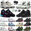 2024 4s Basquete Sapatos Homens Mulheres Pine Green Militar Black Cat 4 Produzido reimaginado Cimento Branco Red Thunder Sail Pure Money Mens Mens Tênis de Jumpmans ao ar livre