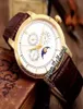 NOUVEAUX METIERS D039ART 88172001RA104 Perpetual Calendar Complex Fonction Yellow Gol White Dial Swiss Quartz Moon Phase Mens Wat3161060