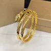 10A Bangle Jewelry Designer Multi-Loop Armband Sterling Silver Female Round Hard Armband Classic Snake Chain Women Perfect Gift With Box